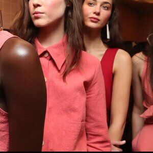 Kuwaii Melbourne Designer Plateau heavy washed linen jacket size 6 (Australia).